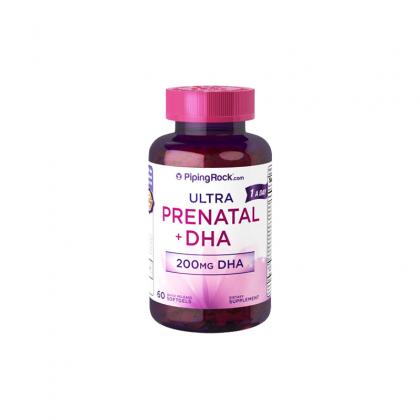 【美国直邮】PipingRock 孕期综合营养胶囊 60粒 含多种维生素矿物和DHA