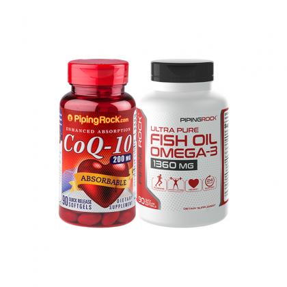 PipingRock 强壮心脏套餐 辅酶Q10+白金鱼油 强健心脏 迸发活力