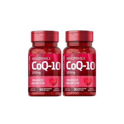 【两瓶更优惠】Fitness Labs肌魔实验室 辅酶Q10软胶囊 100mg 90粒*2瓶 守护心脏健康【效期25.3】